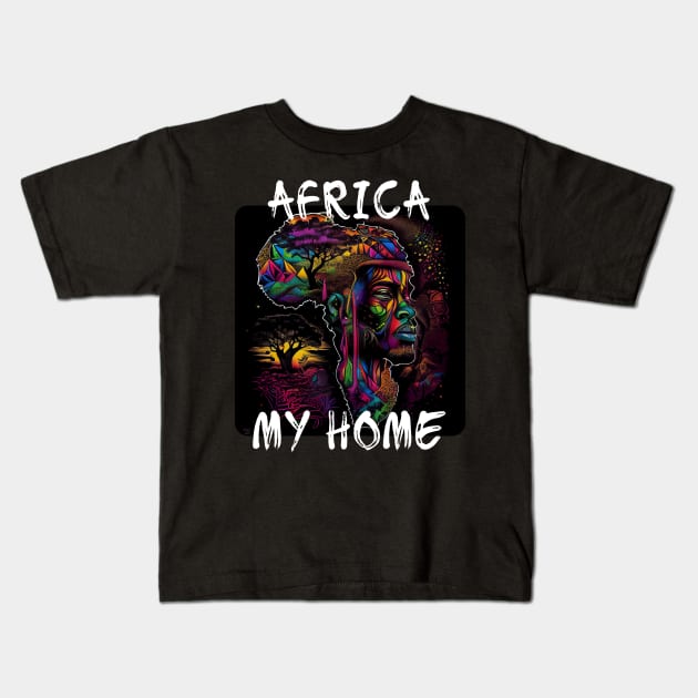 Africa, My Home 7 Kids T-Shirt by PD-Store